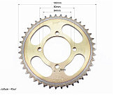 Звезда задняя RS125 - 428-43T - d=64; 4отв.*80mm 