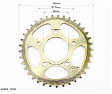 Звезда задняя 520-37T - d=64; 5отв.*91,5mm 
