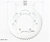 Зірка задня 520-52T - d=130; 6отв.*150мм Viper V250VXR; GEON X-Road 200-250
