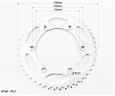 Звезда задняя 520-46T - d=130; 6отв.*150mm Viper V250VXR; GEON X-Road 200-250