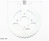 Звезда задняя 520-42T - d=58; 4отв.*90mm, PULSAR P-180cc/Loncin LX200GY-7A оригинал