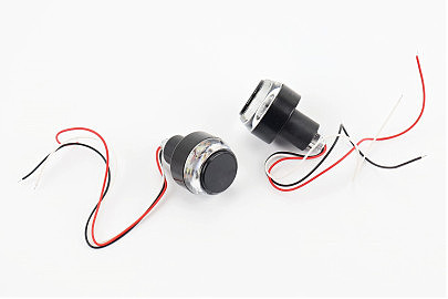 Заглушка &mdash; отбойник руля c LED подсветкой габарит + поворот, к-кт 2шт, ЧЕРНЫЙ