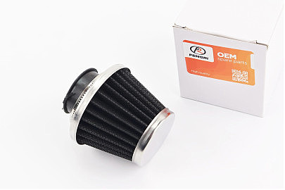 Фильтр воздушный нулевой 32мм прямой "конус" черный (большой)