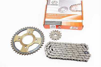 BOXER BM/ВМX 150cc Звезды, цепь к-кт &mdash; 428H-122L+42T+15T "каленая"