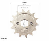 BOXER BM/ВМX 150cc Звезды, цепь к-кт - 428H-122L+42T+14T 