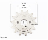Звезда передняя CG/CB-520H-14T (шлиц 4мм) Loncin LX250GY-3/Scrambler 250