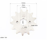 Зірка передня CG/CB-520H-13T (шліц 4мм) Loncin LX200GY-3