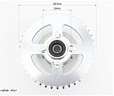 Loncin LX200GY-3 Панель демпферная с подшипником + звезда 520*42 в сборе, высота посадки звезды - 45мм