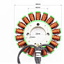 Loncin JL200-68A Статор магнето (генератора) (18 катушек "5 проводов")