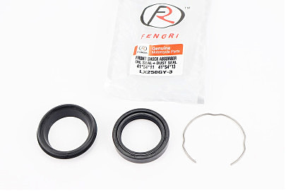 Loncin LX250GY-3 Сальник передних амортизаторов 41x54x11 + сальник-пыльник 41x54x13 + скоба, к-кт