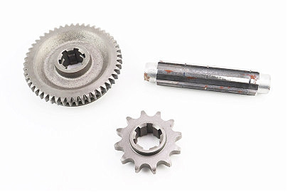 Редуктор фрезы R175/180N/190N/195N &mdash; Вал первичный + звезда Z-12 + Шестерня Z-49 101-2