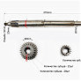 Вал КПП первичный (с валом отбора мощ.) 375mm+шестерня Z-16+шестерня Z-22х29 101-2