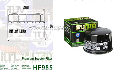 Фильтр масляный   для Kymco, Yamaha   (?68, h-50) (HF 985, KY-F-006) VV