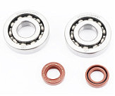 Подшипник коленвала DIO AF18/27 SCO4A47CS24PX1 (20x52x12) 2шт + сальник 15,5x25,5x7 2шт