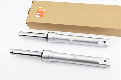 Амортизатор передний (перья), к-кт 2шт Honda DIO, 380мм (под бараб. торм.) качественные, СЕРЫЙ