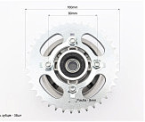 V200N Панель демпферная с подшипником + звезда 428*38 в сборе, (высота посадки звезды - 33мм)