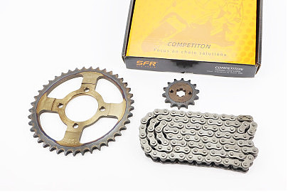 Звезды, цепь к-кт JH &mdash; 428H-100L+41T+14T (в коробке) "каленая"