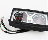 Спидометр в сборе  ZS-125J (тахометр электронный), черный, 4 фишки