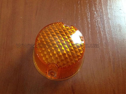 Стекло поворота ИЖ (высокое) (оранжевое) (круглое) JING