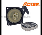 Стартер ручной (в сборе) мотокосы   БАЙКАЛ (2 зацепа) (+ ответная часть) NOKER KOSA