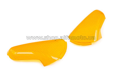 Стекло поворотов зад (пара) Suzuki LETS 1/2/3 (желтое) KOMATCU