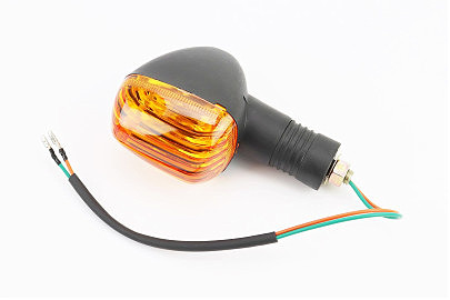 Поворот "maxi-1" черный, оранжевое стекло L-130mm