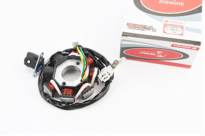 Статор магнето (генератора) (8 катушек разъем "мама 3 + 2") высота 28мм