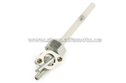 Кран топливный Alpha (гайка ?14mm, штуцер 180*) [D]