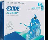 Аккумулятор залитый и заряженный AGM 10Ah 150A EXIDE SLA12-10 = AGM12-10 150x87x130
