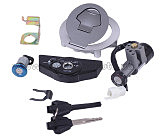 Замок зажигания   (комплект) LF175-10M SR200   (+крышка бака) AMG