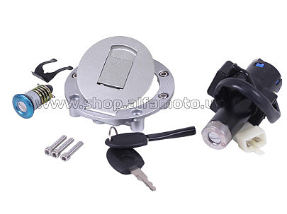 Замок зажигания   (комплект) LF175-2С (BTR)   (+крышка бака) AMG