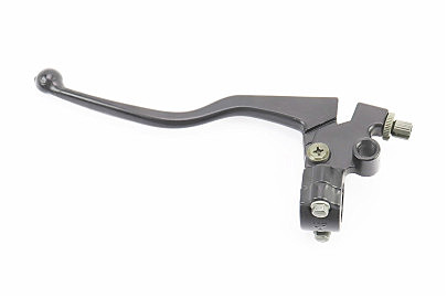 Рычаг руля левый с креплениям под зеркало (М10 правая) МОТО CG/CB/Viper-V150A, тип 3 (возможны дефекты покраски, см. фото)