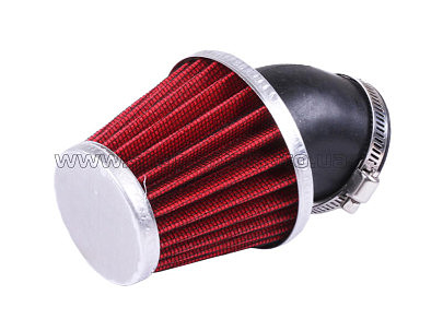Фильтр воздушный (нулевик)   ?42mm, 45*, (красный) AMG