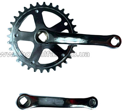 Звезда   велосипедная (передняя)   32T   (+2 шатуна L-127mm, под квадрат, хром) BBC-2