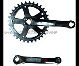 Звезда   велосипедная (передняя)   32T   (+2 шатуна L-127mm, под квадрат, хром) BBC-2