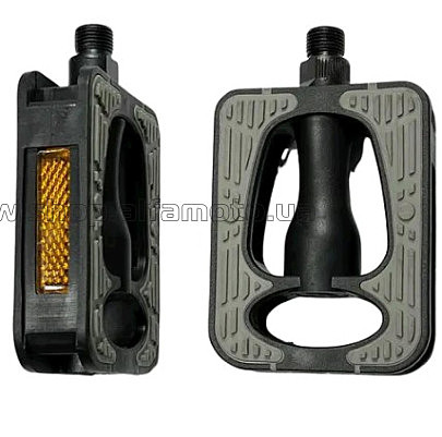 Педали велосипедные   CITY 9/16 (110x76x26mm) пластиковые, черно-серые NW-340 BBC