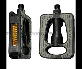 Педали велосипедные   CITY 9/16 (110x76x26mm) пластиковые, черно-серые NW-340 BBC