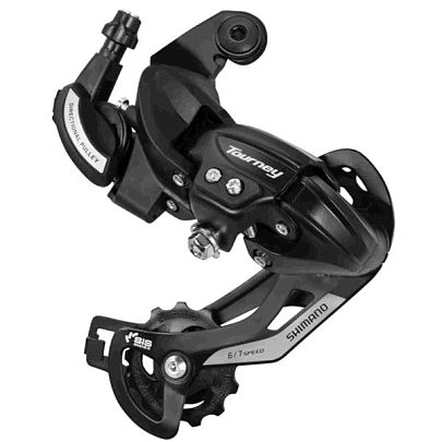 Переключатель скоростей велосипеда   задний 6/7зв. крепл. болт, чёрная Tourney RD-ТY 500 BBC