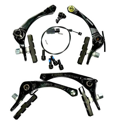 Тормоз велосипеда U-brake   (черный) (комплект, перед + зад)   (BMX) Alhonga BBC-2