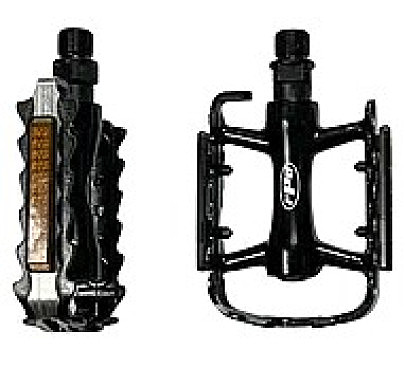 Педали велосипедные горные   (алюминий, mod 87, размер 9/16 , с пром подшипником ,черные) BBC-2