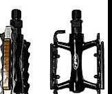 Педали велосипедные горные   (алюминий, mod 87, размер 9/16 , с пром подшипником ,черные) BBC-2