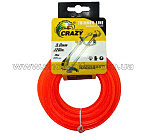 Леска мотокосы   ?3,0mm, 15 метров   (звезда, красная) AZT