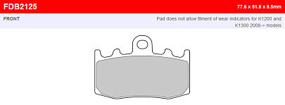 Комплект гальмівних колодок FE FDB2125EFP