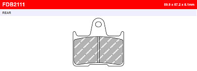 Комплект гальмівних колодок FE FDB2111EFP