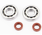 Підшипник колінвалу DIO AF18/27 SCO4A47CS24 (20x52x12) 2шт + сальник 15x25,5x7 2шт