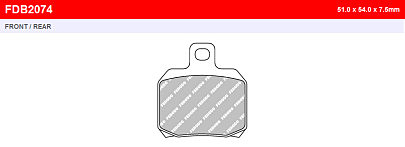 Комплект гальмівних колодок FE FDB2074EFP