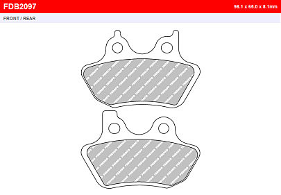 Комплект гальмівних колодок FE FDB2097EFP