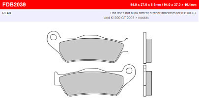 Комплект гальмівних колодок FE FDB2039EFP