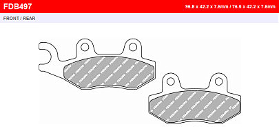 Комплект гальмівних колодок FE FDB497EFP
