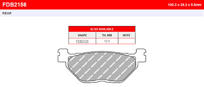Комплект гальмівних колодок FE FDB2156EFP